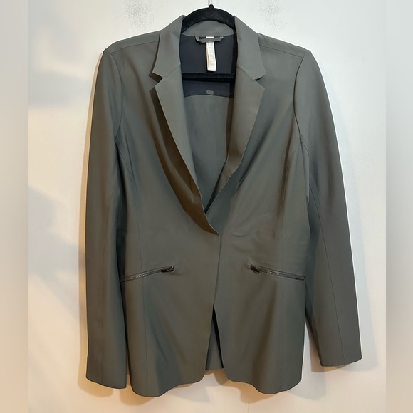 ATHLETA Interstellar Blazer Grey/Green Size 10 - Picture 4 of 11